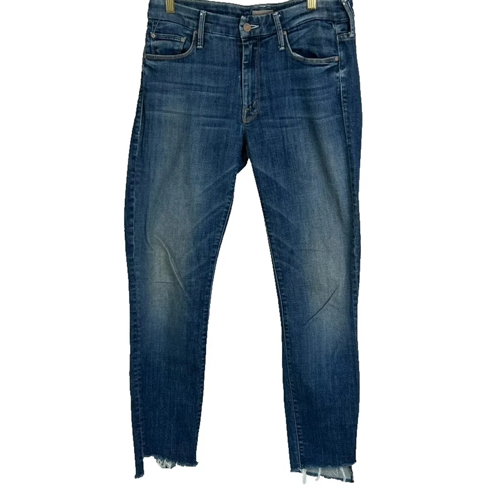 Mother Women's Size 27 The Looker Ankle Step Fray Jeans Can’t Leave It Alone
